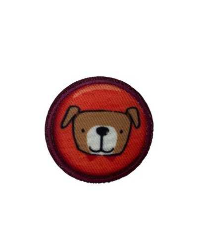 Round Thermoadhesive Adhesive Application Embroidery Patch Baby Dog 4 Cm