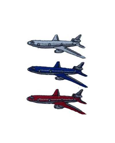 Iron-on Application Patch Embroidery Airplane 60x25 Mm