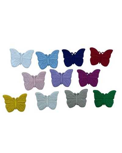 Aufnäher zum Aufbügeln, Stickerei, Schmetterling, 45 x 35 mm