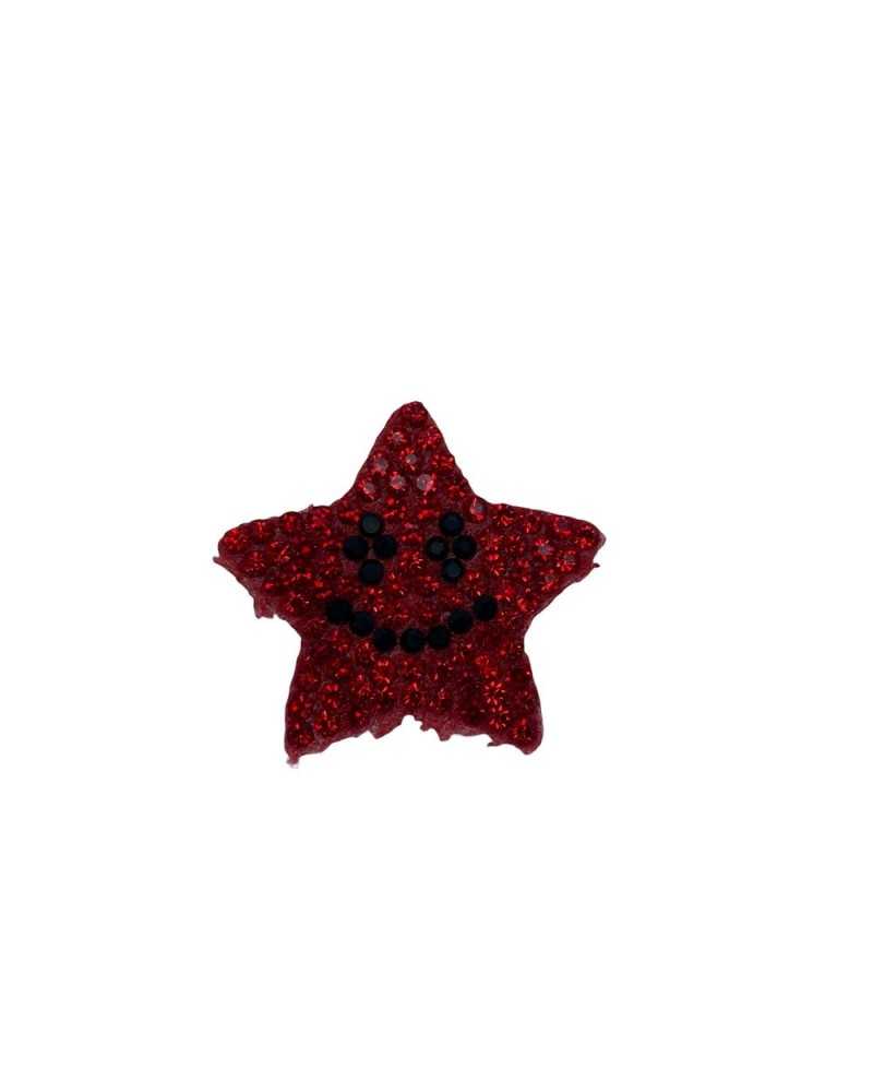 Star Smile Strass Patch Thermocollant Application 3 Cm