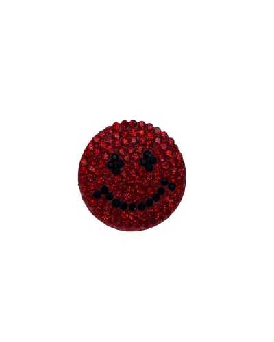 Application Patch Round Iron-on Smile Strass 27 Mm