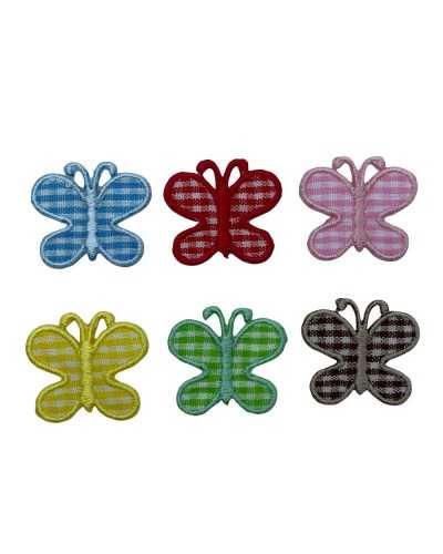 Application Butterfly Embroidery Vichy Iron-on Patch 25 Mm