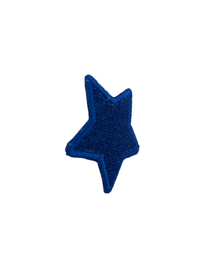 Applicazione Stella Ricamo Jeans Blu Toppa Patch Termoadesiva 8x7 Cm