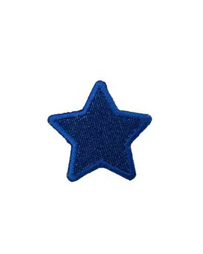 Star Application Embroidery Blue Jeans Iron-on Patch 35 Mm