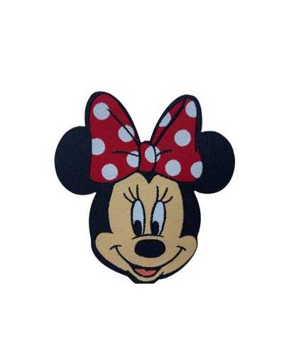 Patch Minnie Mouse Disney Kopf mit gepunkteter Schleife mm 70x65