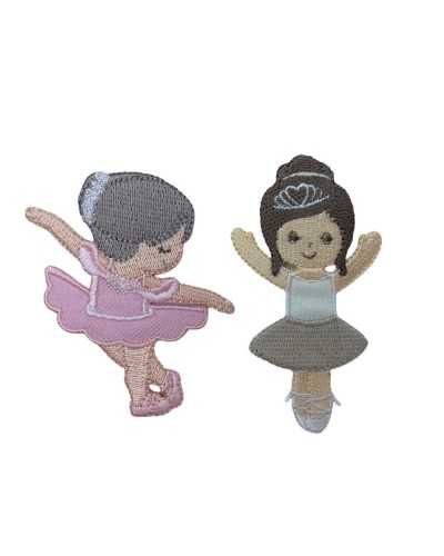 Application Iron-On Patch Baby Embroidered Ballerina Tutu 7x6 Cm