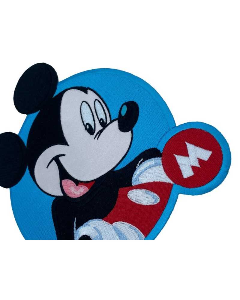 Mickey Mouse Head Large Embroidered Applique Iron On Patch