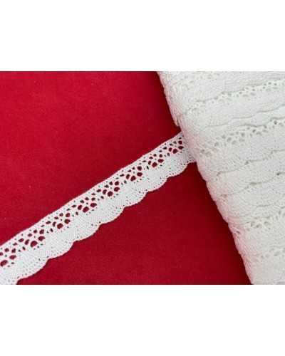 Lace Trimmings Scalloped Tack Cotton Crochet Bows 15 Mm High