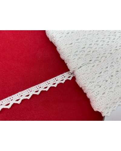 Trimmings Lace Tack Kleines Dreieck aus Baumwolle, gehäkelt, 1 cm hoch