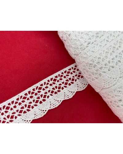 Lace Trimmings Scalloped Point Cotton Crochet Bows 3 Cm High