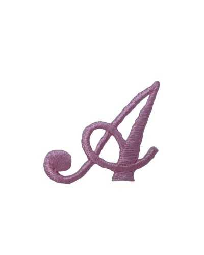 Iron-on Letter Alphabet Embroidery Satin Stitch Italics Marbet High 25 Mm Col. Pink
