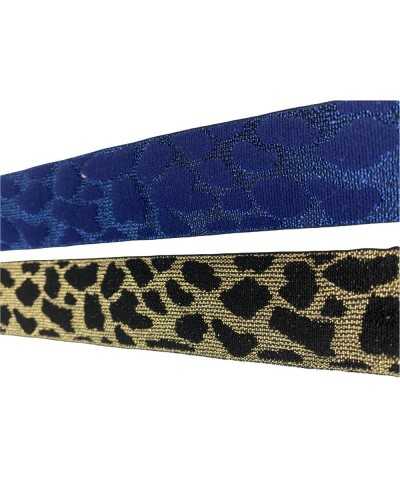 50 Cm Passamaneria Elastico Animalier Leopardo Lurex Alto 3,5 Cm