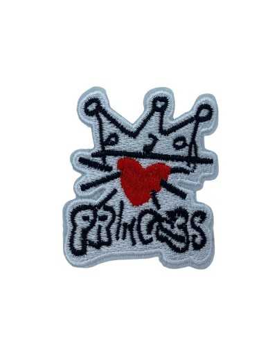 Application Princesse Coeur Broderie Couronne 6 Cm De Haut