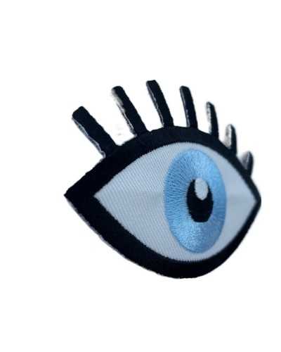 Heavenly eye application embroidered thermo-adhesive patch 9x6 cm