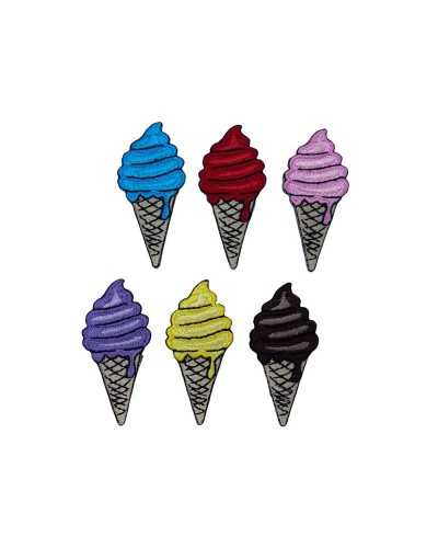 Iron-on Application Embroidery Ice Cream Cone Patch 25x55 Mm