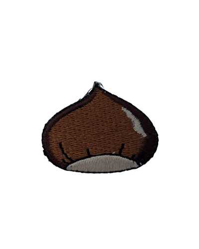 Iron-on Application Chestnut Embroidery Patch 3x2,5 Cm