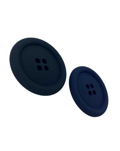 Resin Button Velvet Effect Suede Silicone Size 30 19x19 Mm
