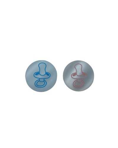 Button Effect Mother of Pearl Model Spampa Laser Pacifier Dummy Buttonhole Resin Base 18 Mm
