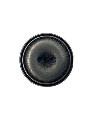 Zamak Button 2 Dark Brassed Silver Holes 2 Cm