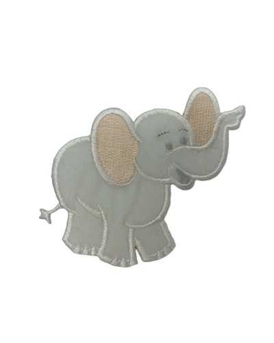 Thermoadhäsive Applikation Baby-Samt-Elefant-Stickerei 8 cm