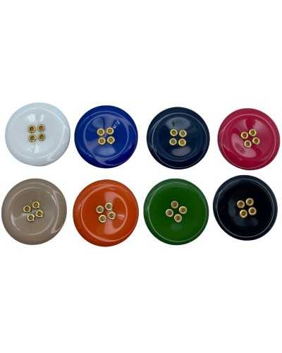 Polyester Button 4 Gold Holes for Jacket 33 Mm