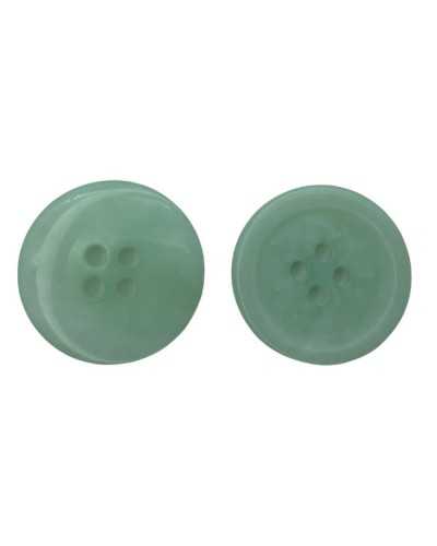 Polyester Button Buttons 4 Holes Hammered Green 2 Cm