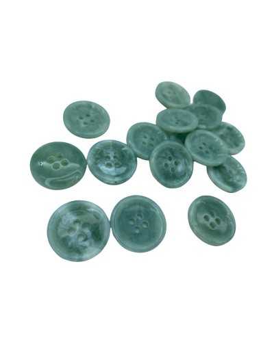 Hammered Tiffany Green Buttons 4 Holes Polyester Button 1,5 Cm