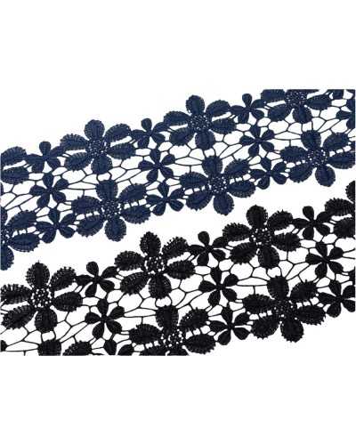 TOMASELLI MERCERIA 50 Cm Passamaneria Pizzo macramè Lurex Merletto Fiore  Fiorellino Ritagliabile Alto 10 Cm - Nero : : Casa e cucina