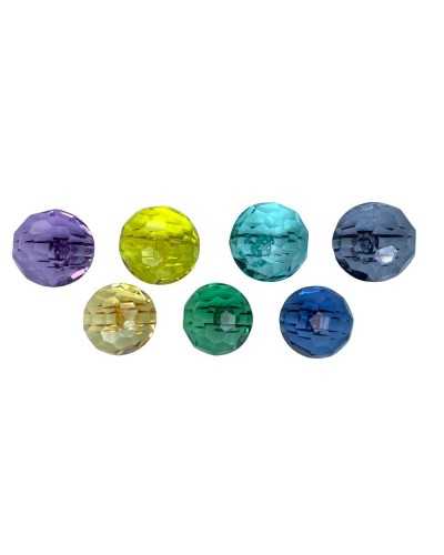 Rounded Faceted Button Rhinestone Effect Resin Shank 28 Mm