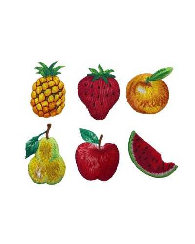 Application Écusson Broderie Écusson Thermocollant Fruits Cm 4x3