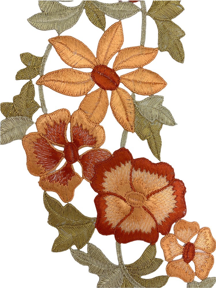 Applicazione fiori in finta pelle con strass da cucire art. AP0371 conf. 50  pezzi