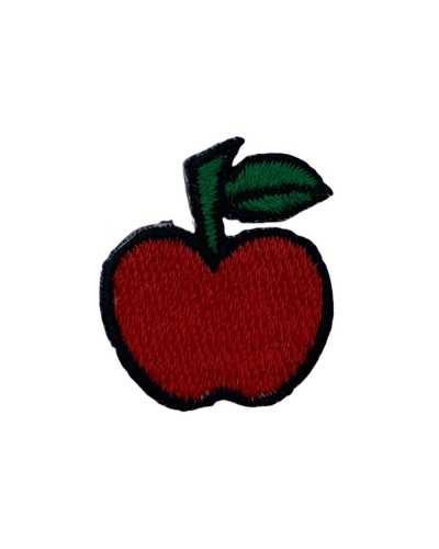 Application Patch Iron-on Patch Fabric Embroidery Red Apple Green Leaf 2.5 Cm
