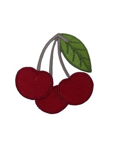 Iron-on application Patch embroidered Red Cherry 7 cm