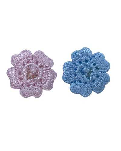Iron-on Application Small Flower Patch Shiny Thread Embroidery 2 Cm