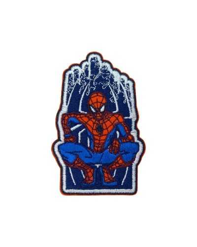 Applikationspatch Spiderman Spider-Man Bügelstickerei 8x5 cm