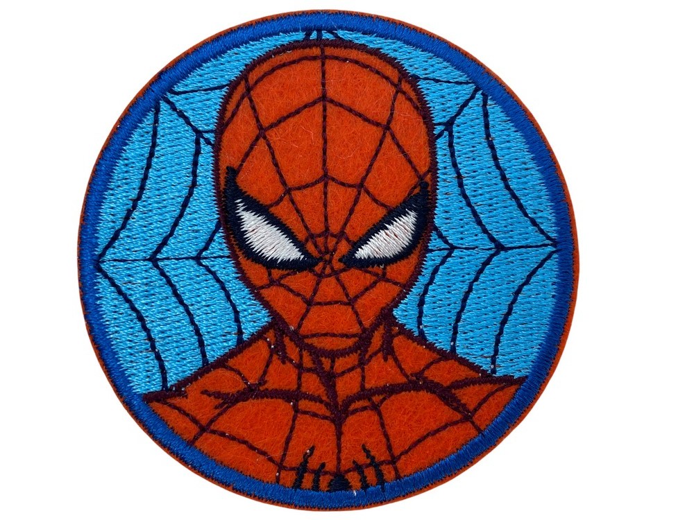 Aplicación Parche Spiderman Spider-Man Bordado Redondo Termoadhesivo 6,5 Cm
