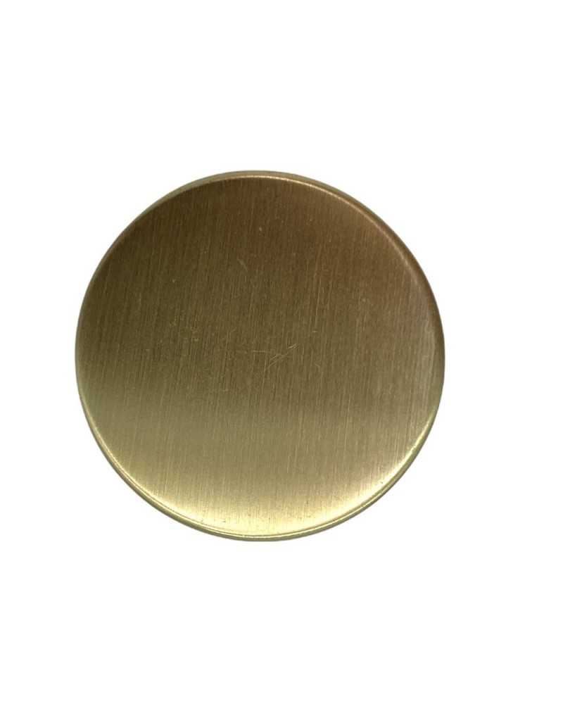 Round Flat Gold Metal Button Shank 28 Mm