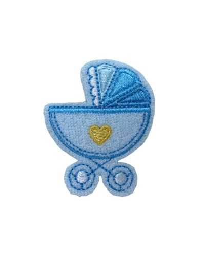 Thermoadhesive Application Patch Marbet Sponge Embroidery Pram Heart 45x40 Mm