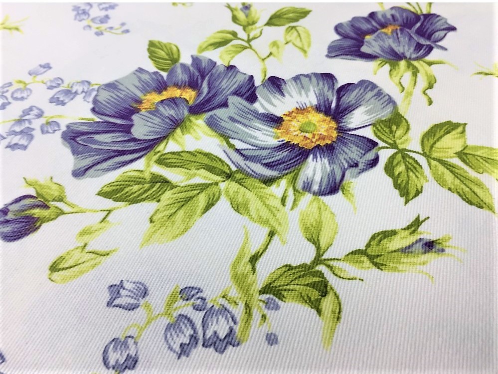 Chambord x Tissage Art de Lys - Panier rangement tissu à fleurs blanches