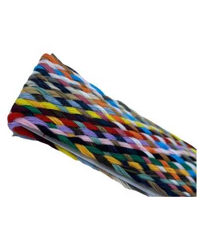 Fil de tresse bricolage en polyester synthétique multicolore