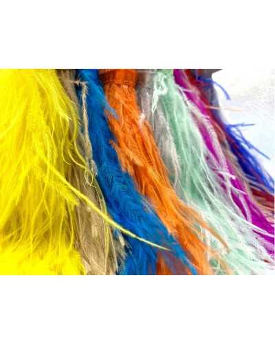 50 Cm Natural Ostrich Feather Trimmings Solid Color Edging Garments Satin Ribbon 15 Cm High