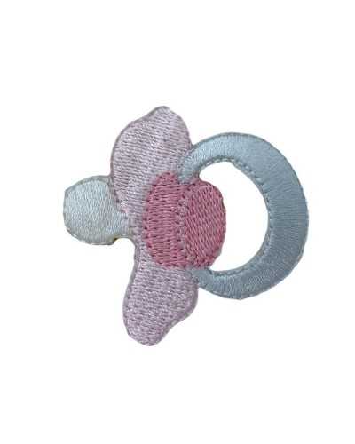 Thermoadhesive Application Baby Patch Shiny Embroidery Pacifier Gimlet 4 Cm