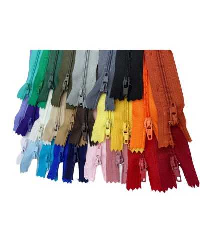 Fixed Zip Plastic Zipper Metal Cursor 60 CM