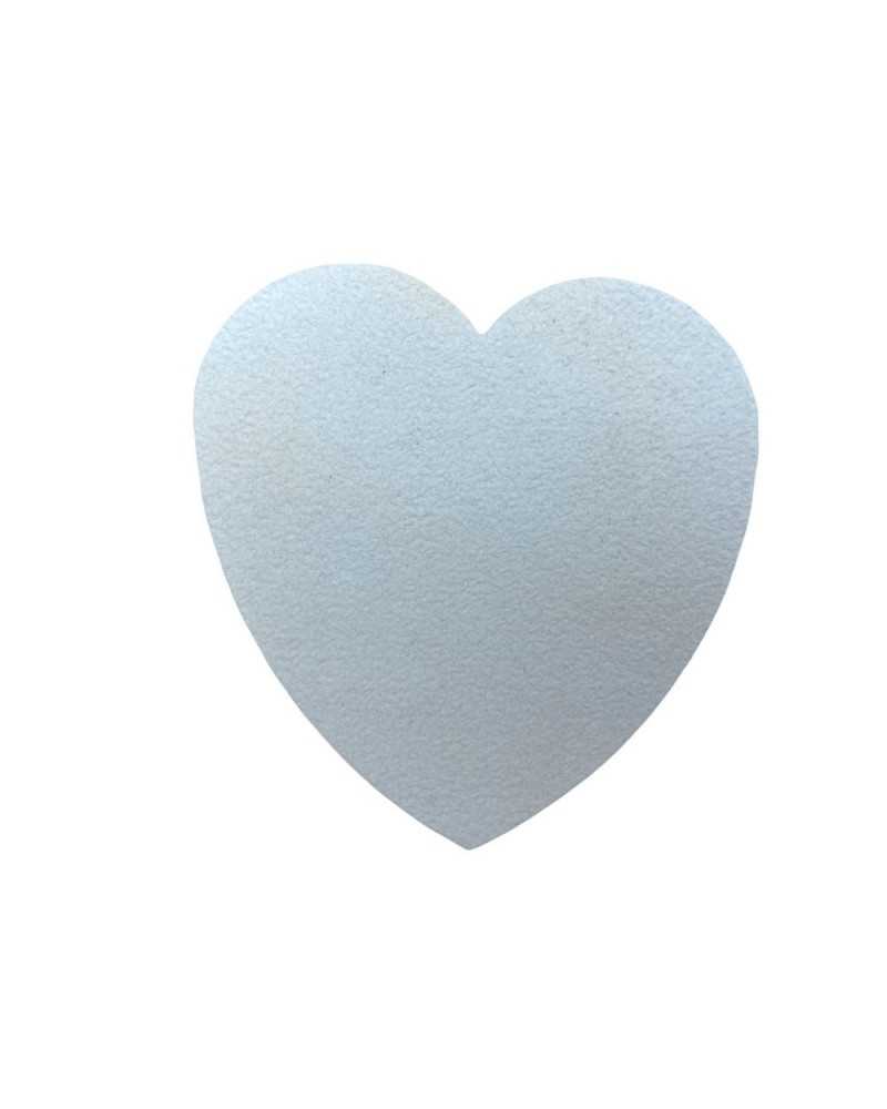 Iron-on Application Patch Heart Shaped Suede Patch 9x8.5 Cm Marbet