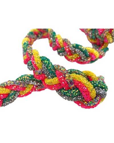 50 Cm Passamaneria Lurex Glitter Strass Multicolor Cordone Copripunto Intrecciato Alto 3 Cm