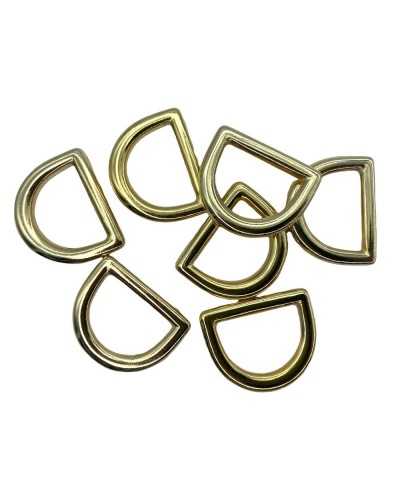 Hook Cinta Convex Closed D Ring Polished Metal Pass Ribbon 2,5 Cm