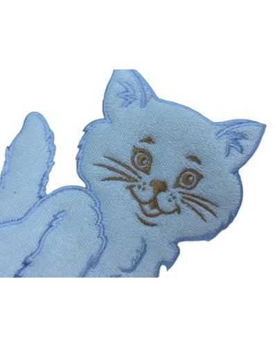 Iron-on Application Cat Embroidery Patch Sponge Fabric 14x9 Cm