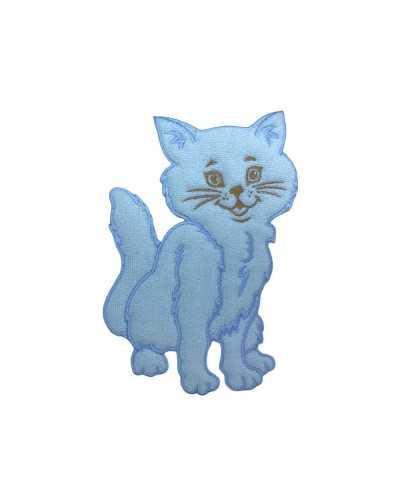 Iron-on Application Cat Embroidery Patch Sponge Fabric 14x9 Cm