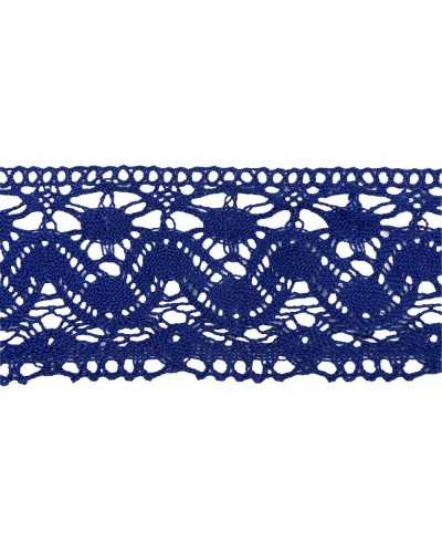 Trimmings Blue Lace Tombolo Mixed Cotton Lace Tip High 8 Cm