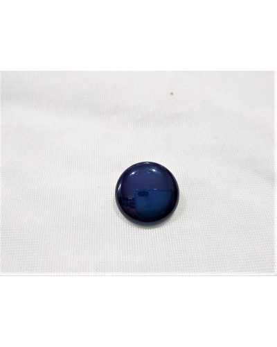 Round half-pearl button in glossy resin measuring 36 23x23 mm